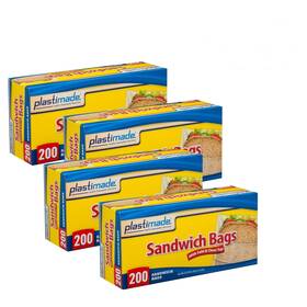 5005 Plastimade Sandwich Bags With Fold And Close Top 6.5 In X 5.5 200 Count Pack Of 4 800