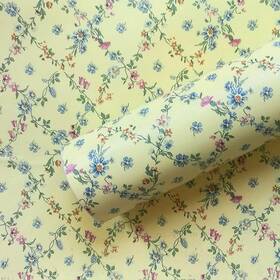 Poetryhome 797805601876 Vintage Yellow Floral Shelf Drawer Liner Self Adhesive Paper Wallpaper For Ki