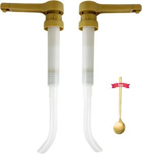 1a0008 Poffya Sauce Pump Dispenser For Torani Davinci Hollander 64oz Ghirardelli 87.3 Gold