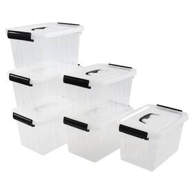 Ponpong 769891069144 6 Quart Plastic Storage Boxes With Lids And Handles Clear Latch Bin Ponpong 769891069144 6 Quart Plastic Storage Boxes With Lids And Handles Clear Latch Bin