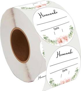 Pop Resin 765154407920 2 Inch Watercolor Greenery Canning Stickers 500 Pcs Write On Brown