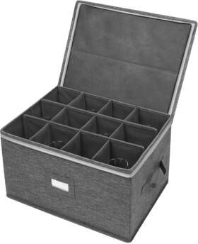 Popoly 705353735950 Stemware Storage Cases Wine Glass Box Containers For Glassware Or Cryst