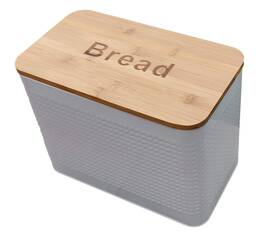 Premiumpresents 603051362624 Bamboo Lid Bread Box. Storage Bin Kitchen Decor. Container. B