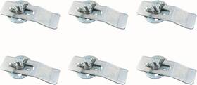 56726-lsc-6 Pro Bamboo Kitchen 6pcs Undermount Sink Clamps Galvanised Steel Undercounter Accessories For