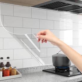 Proprodiudiu 739719868242 Kitchen Clear Contact Paper Peel And Stick Oil Proof Waterproof Wall Protecti