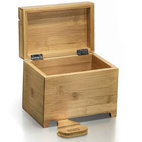 Prosumers Choice 808068014751 Hoice Bamboo Recipe Card Organizer With Fold Out Tablet And Smartphone Stand D