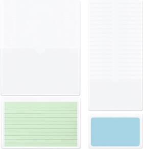 Pru-12 Prriudy 40 Pack Self-adhesive Index Card Pockets 2.5 X 4 Inches Multicolor