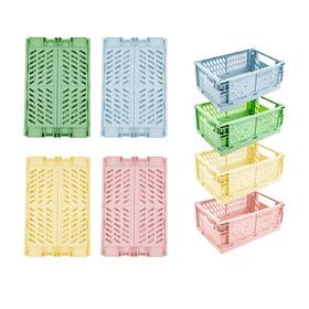 020001 Ptsgcai 4-pack Baskets Plastic For Shelf Home Kitchen Storage Bin Organizer Stacking