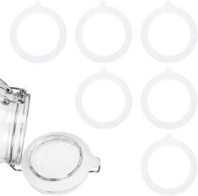 693808 Ptwola 6 Pcs 2.75 Inch Silicone Replacement Gaskets For Glass Airtight Sealing White