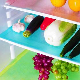 Bingxiangdian-01 Puideon 9 Pack Refrigerator Mats Washable Fridge Liners Easy To Clear Pad