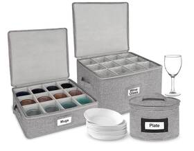 Punemi 639394795492 Wine Glass Storage Packing Boxes For Mugs Glassware With Rigid Top Side Bottom