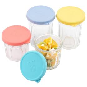 Pkkglid-lumi-4p Purekra 4 Pack Silicone Replacement Lids For Luminarc Working Glass Colorful