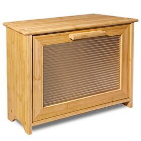 Pur2401 Purenjoy Bread Box Double Layer Large Boxes For Kitchen Counter Bamboo C
