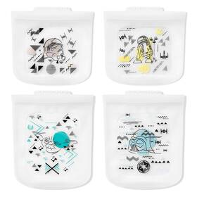 1142969 Pyrex Platinum Silicone 4-pc Storage Set 2 Reusable Sandwich Bags Reusabl