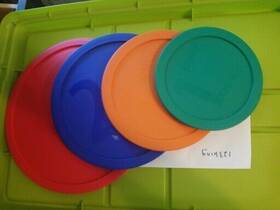 Pyrex 322 323 325 326 4 Lids Round. 1.5 Quart 1 2.5 Used