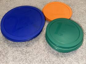 Pyrex 681920959816 Replacement Lids Only Lot 8 Green 1 Quart 4 Orange 1.5 9 Blue 2.5 Qt