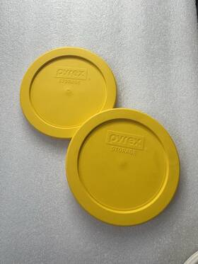 Pyrex 681920961659 7200-pc 2 Cup Butter Yellow Round Plastic Storage Lid 2pk For Glass Bowl Pyrex 681920961659 7200-pc 2 Cup Butter Yellow Round Plastic Storage Lid 2pk For Glass Bowl