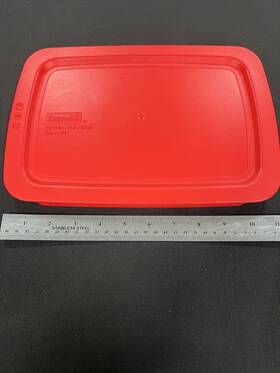 Pyrex 682440189448 232-pc 11 Inch X 7 Red Rectangular Lid Replac Cover For 2 Quart Glass Dish