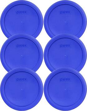 Pyrex 682440192837 7201-pc Round 4 Cup Storage Lid For Glass Bowls 6 Light Blue