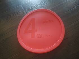 Pyrex 798527055312 4 Quart Round Red Mixing Bowl Lid Cover 3.8l 12 X - 326-pc
