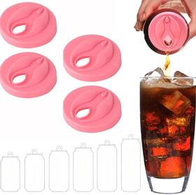 Qicwuoy 764938254033 Novelty Silicone Soda Can Lids Reusable Covers Stopper 1 Pcs Pink