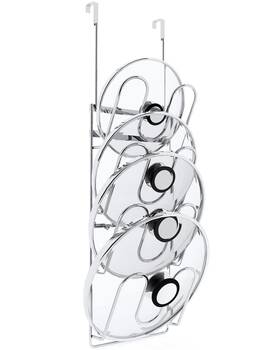 Am029 Qihs Pot Lid Organizer 304stainless Steel Door Hanging Rack Modern Four-l