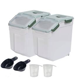 G1yyjj016813 Qiveno Large Flour Storage Container Bin 25lb 2pack Airtight Rice