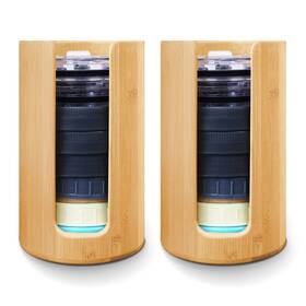 Ga-z-2 Qoomaba Wide Mouth Mason Jar Lid Organizer- Leak-proof And Space-saving 2pcs