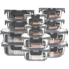 20250609003 Qowoeo 12 Pack Glass Storage Containers Transparent Stackable Design Meal Prep Cont 20250609003 Qowoeo 12 Pack Glass Storage Containers Transparent Stackable Design Meal Prep Cont