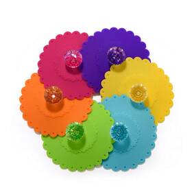 Lju22502x Quupy 8pcs 10.5cm/4.1 In Sealed And Leak-proof Silicone Glass Cup C... Fast Ship