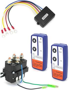 Wd15084 Qwork Wireless Remote Control Winch Kit - 12v 250a Steel Waterproof Solenoid Relay Wd15084 Qwork Wireless Remote Control Winch Kit - 12v 250a Steel Waterproof Solenoid Relay