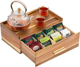Hts001nw Ranxfloat Tea Bag Organizer Wood Organizers And Storage Box Normal Natural