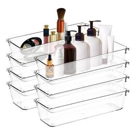 Rdctsn39tm8 Ravinte Decor 8 Pack Drawer Organizer - 3 Inch X 9 Clear Acrylic Storage Bins With Non-slip Pa