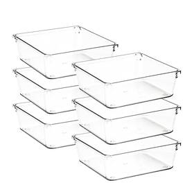 Rdctsn66tm6 Ravinte Decor 6 Pack Drawer Organizer - Inch X Clear Acrylic Storage Bins With Non-slip Pa Rdctsn66tm6 Ravinte Decor 6 Pack Drawer Organizer - Inch X Clear Acrylic Storage Bins With Non-slip Pa
