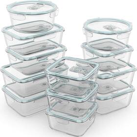 Razab 631907228008 24 Pc Airtight Glass Food Storage Containers - Meal Prep Containe