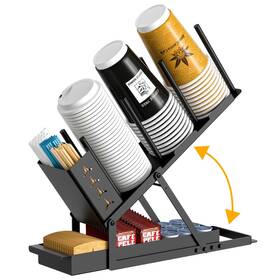 Rcy-0150 Rchyfeed Cup And Lid Holder With Straw Metal For Counterto