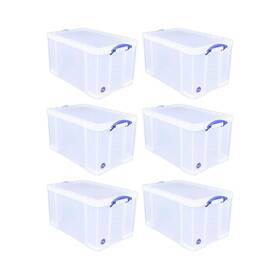 Really Useful Box 193802380958 84 Liters Storage Container With Snap Lid And Clip Lock Han