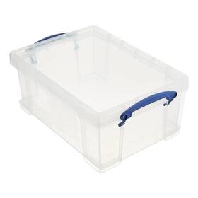 Vinco84214 Really Useful Box 9 Liter Plastic Stackable Storage Container With Snap Lid &