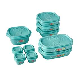 B-908-breezy Redcarp 20 Piece Plastic Food Storage Container Variety Set Breezy Blossom.20 Assort