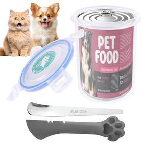 Pet-l-3 Reflying Canned Dog Food Storage Lids Reusable Airtight Can Cover Pet Sealer - Ke