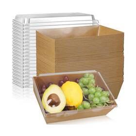Guh-relithick-143 Relithick 50 Pack 8x6 Charcuterie Boxes With Clear Lids Large Dispo... Fast Ship