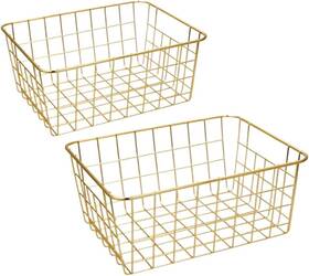 8541995999 Rengtin Wire Baskets Gold 2 Pack Basket Organizing Storage Crafts Decor