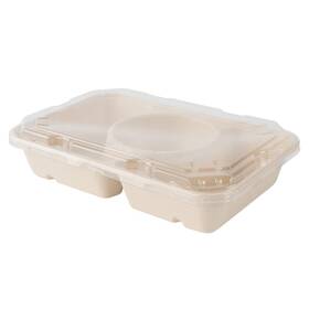 Rwa1001c Restaurantware Lids Only Pulp Tek 9.5 X 6.4 Inch For To Go Containers 1