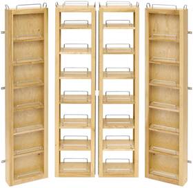 Rev-a-shelf 090713004709 4wp18-51-kit Wood Classics 12 Inch W X 51 H Swing Out 4 - Maple