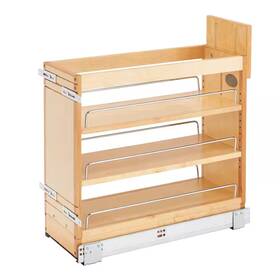 Rev-a-shelf 445034685640 Natural Maple 8 Inch Door/ Drawer Base Cabinet Organizer Soft-close
