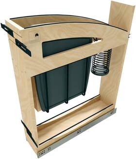 448kbcc-bcsc-5mb Rev-a-shelf 448kbcc-bcsc-5 Craftsman 5-15/16 Inch W Solid Maple Slide - / Black