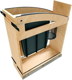 448kbcc-bcsc-8mb Rev-a-shelf 448kbcc-bcsc-8 Craftsman 8-15/16 Inch W Solid Maple Slide - / Black