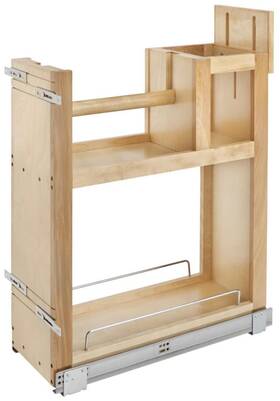 448pth-bcsc-8c Rev-a-shelf Wood Classics 8-3/4 Inch W Pull Out Base - Maple