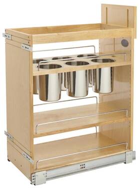 448ut-bcsc-11c Rev-a-shelf Wood Classics Soft Close 11-3/4 Inch W Pull - Maple