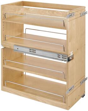449-bcsc-10c Rev-a-shelf Wood Classics 10-1/2 Inch W Pull Out Base - Maple